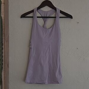 Lululemon Lavender Grey Tank Top Medium with built in bra
